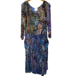 URU rayon dress hand‎ dyed